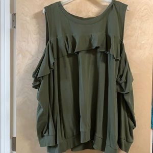 Torrid open shoulder sweatshirt